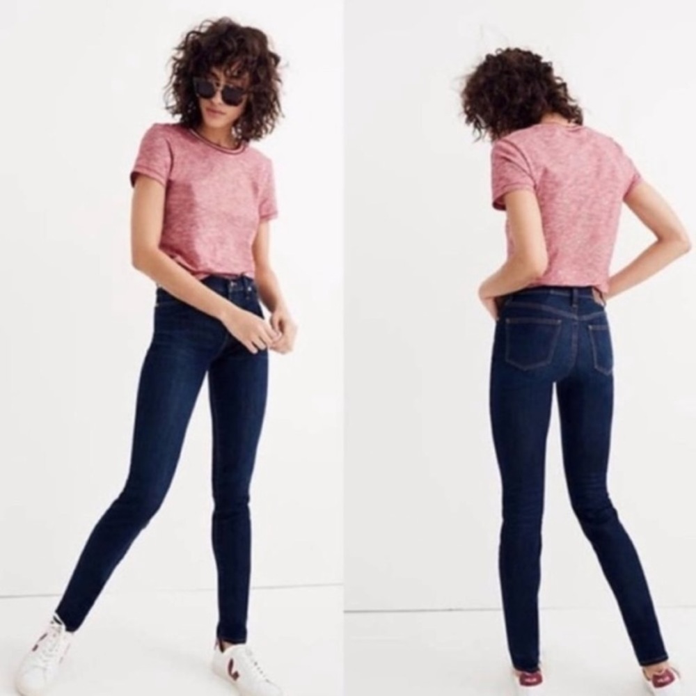 Madewell 9” High-Rise Skinny Jeans in Dark Wash size 25